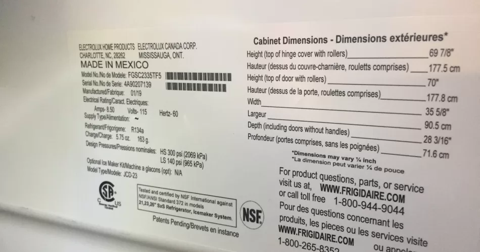 Frigidaire Freezer Model Numbers What They Mean And How To Decode Them
